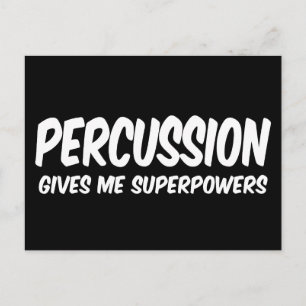 Carte Postale Superpouvoirs de percussion Super-héros de musique