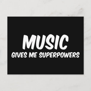 Carte Postale Superpouvoirs Musicaux Super-héros Musicien Drôle