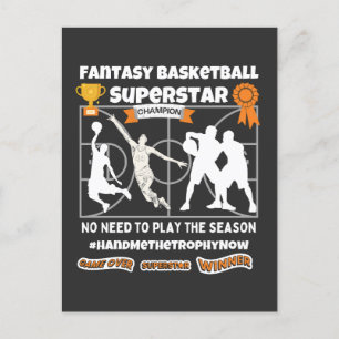 Carte Postale Superstar de basket-ball Imaginaire sur