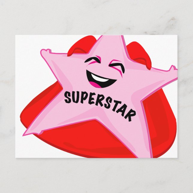 Carte Postale superstar humorous postcard! (Devant)