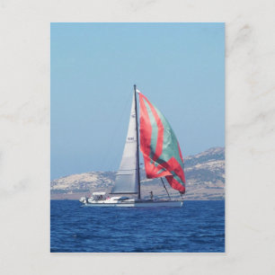 Carte Postale Superyacht Avec Spinnaker