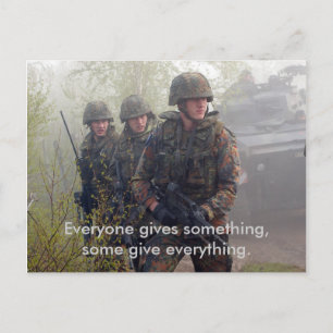 Carte Postale Support de nos troupes