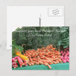 Carte postale - Support Farmers Market - Carottes