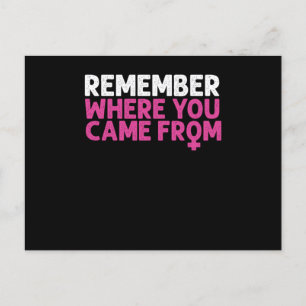 Carte Postale Support féministe pour l'égalité des sexes