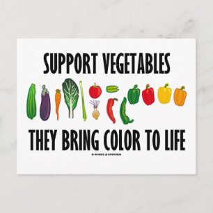 Carte Postale Support Légumes Ils Apportent La Couleur À La Vie