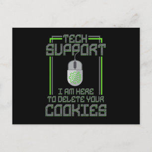 Carte Postale Support Technique Je Suis Ici Pour Vous Supprimer