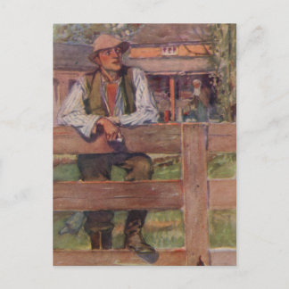 Carte Postale Sur la barrière