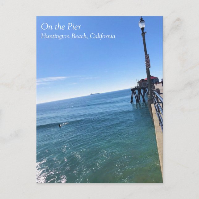 Carte Postale Sur la jetée, Huntington Beach, Californie (Devant)