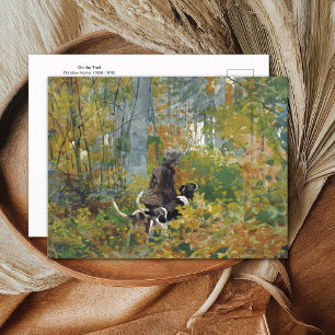 Carte Postale Sur la piste Chien de chasse Winslow Homer