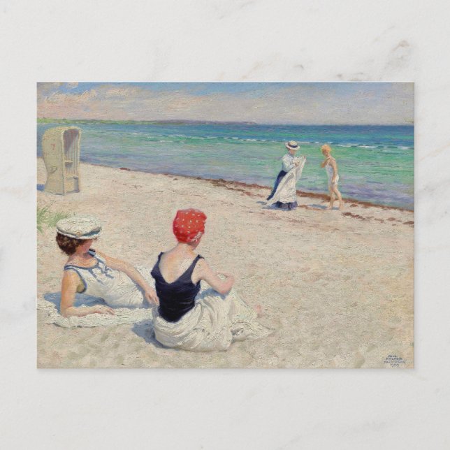 Carte Postale Sur la plage, Falsterbro | Paul Fischer (Devant)