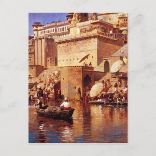 Carte Postale Sur la rivière Benares par Edwin Lord Weeks