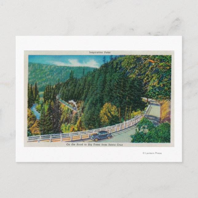 Carte Postale Sur la route des grands arbres de Père Noël Cruz (Devant)