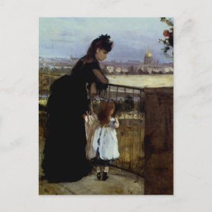 Carte Postale Sur le balcon par Berthe Morisot