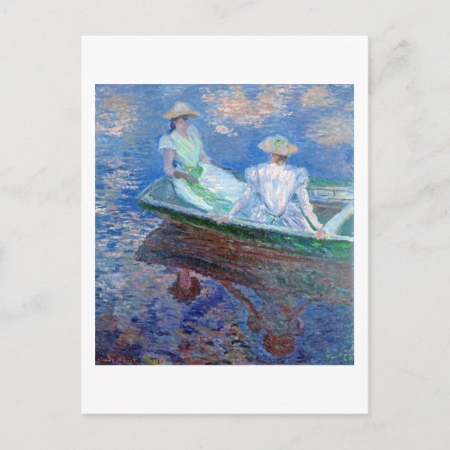 Carte Postale Sur le bateau, Monet (Devant)
