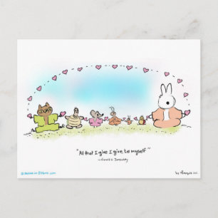 carte postale sur le don de donner