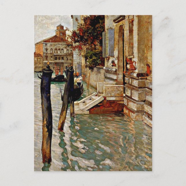 Carte Postale Sur le Grand Canal, Venise—Frits Thaulow peinture (Devant)