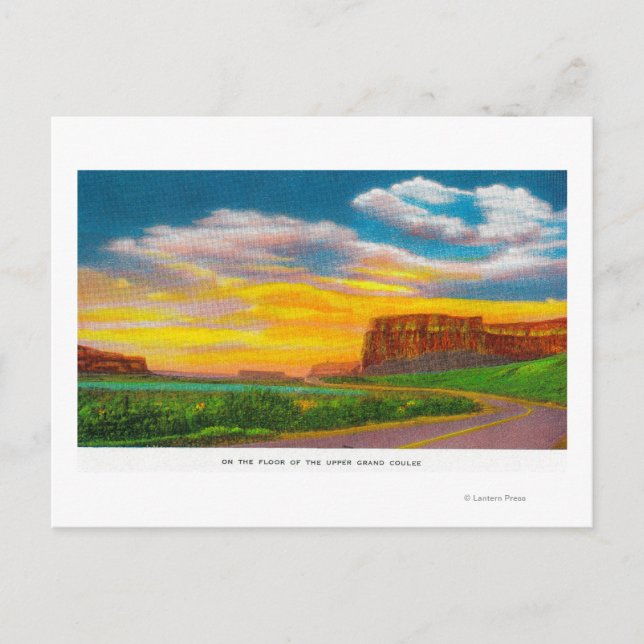 Carte Postale Sur le sol du barrage Upper Grand Coulee (Devant)