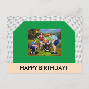 Carte postale sur le thème du golf