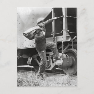 Carte Postale Sur les rails, 1935
