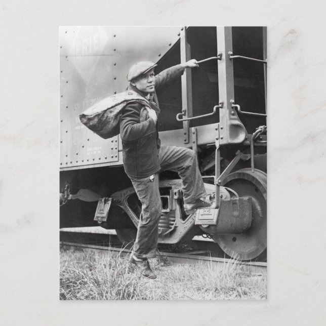 Carte Postale Sur les rails, 1935 (Devant)