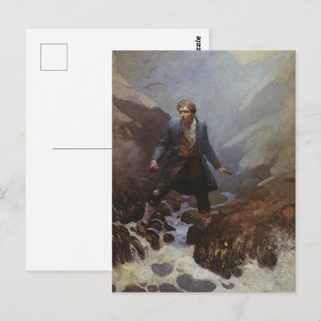 Carte Postale Sur l'île d'Earraid par N. C. Wyeth (Devant / Derrière)