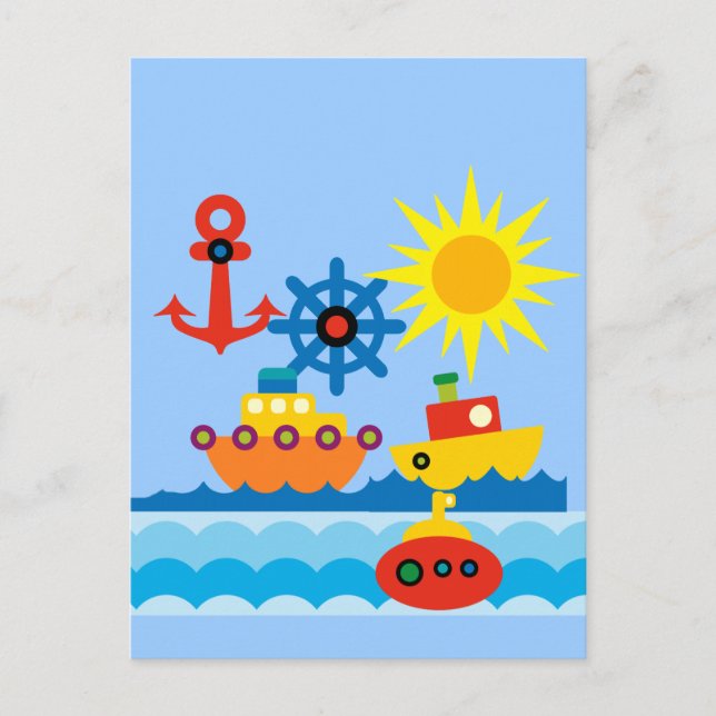 Carte Postale Sur l'océan (Devant)