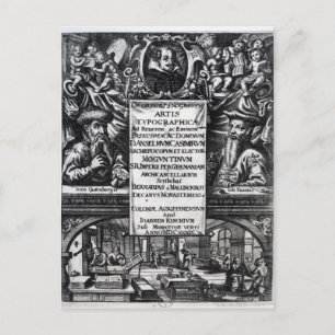 Carte Postale 'Sur l'origine et l'histoire de la typographie'