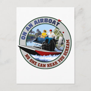 Carte Postale Sur un bateau, personne ne peut vous entendre hurl