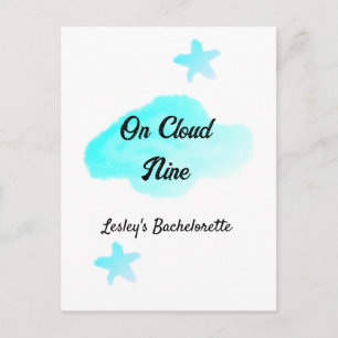 Carte Postale Sur un nuage neuf nuages pastel bleu enterrement d