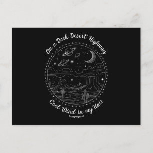 Carte Postale Sur Un Sombre Désert Autoroute Travel Mountain Cam