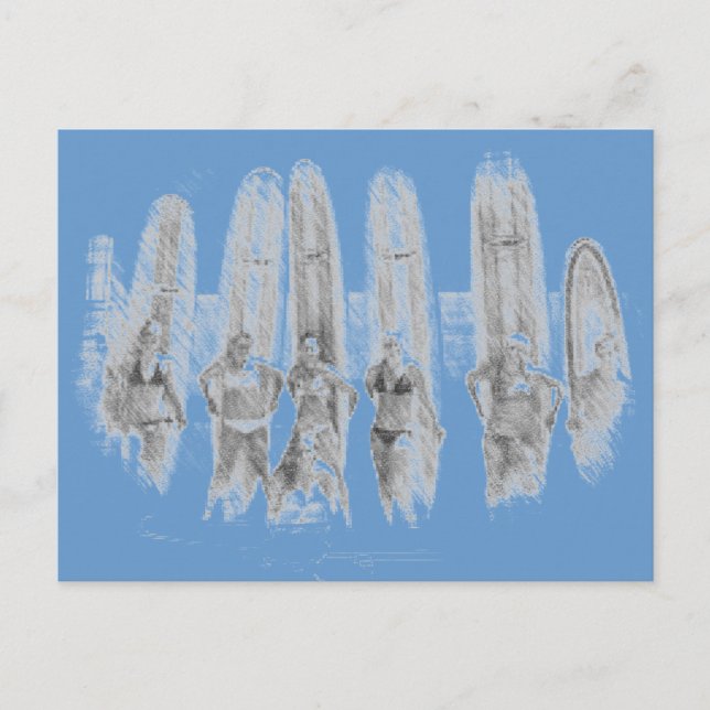 Carte postale surf (Devant)