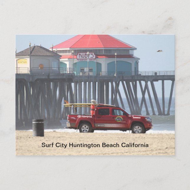 Carte Postale Surf City Californie (Devant)
