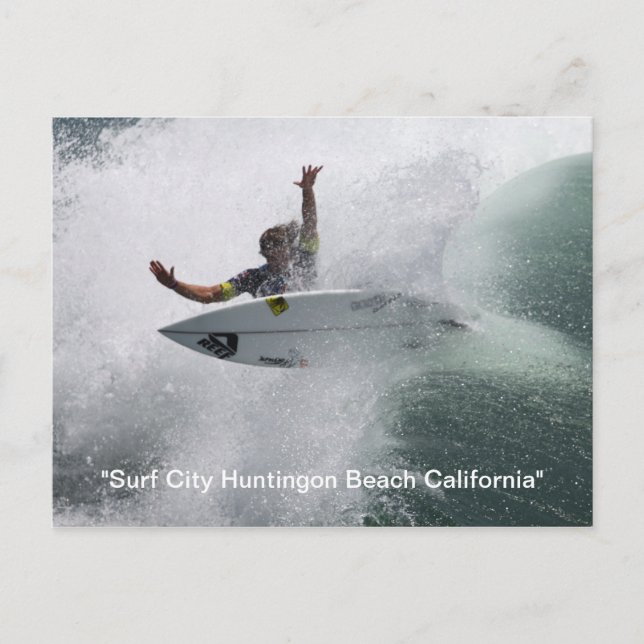 Carte Postale , "Surf City Huntingon Beach California" (Devant)