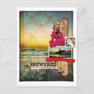 Carte postale Surf d'origine thème Art numérique c