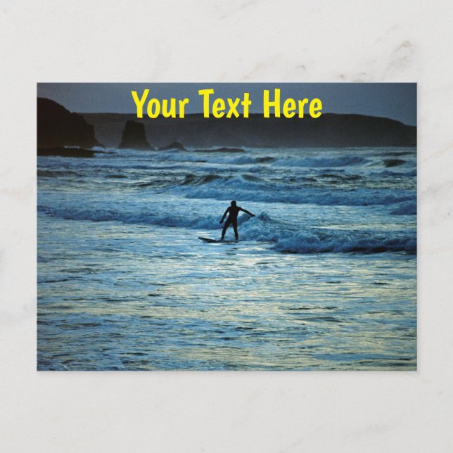 Carte Postale Surf en Cornouailles personnalisable (Devant)