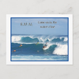 CARTE POSTALE "SURF UP/ KAUAI POSTCARD