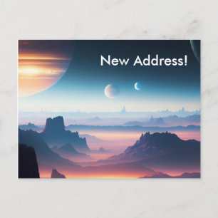 Carte Postale Surface de la planète lunes de la planète Nouvelle