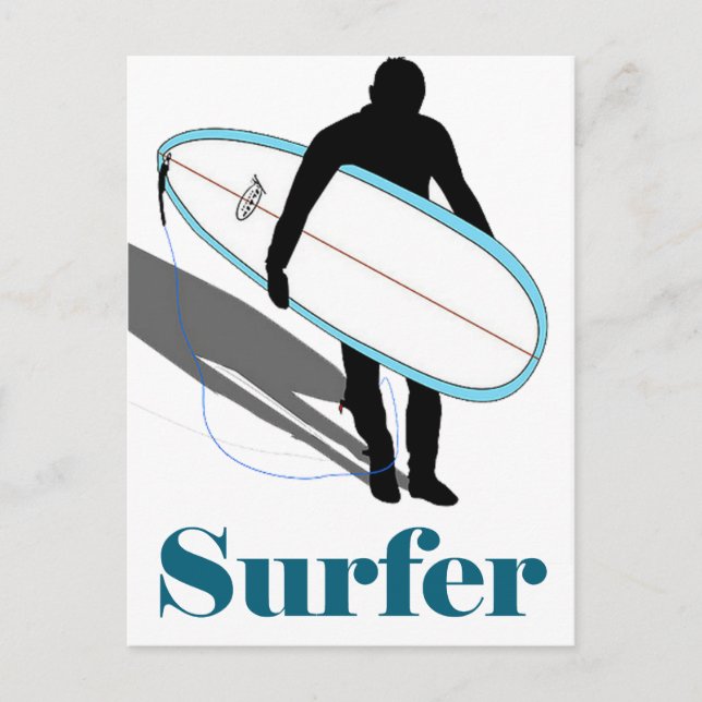 CARTE POSTALE SURFER (Devant)