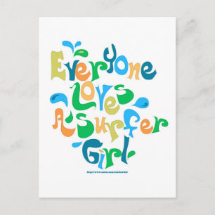 Carte Postale Surfer Girl