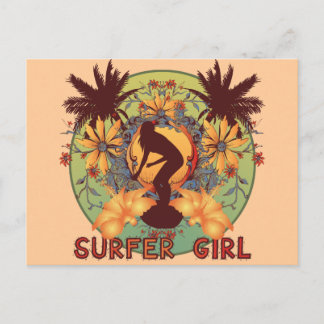 Carte Postale Surfer Girl