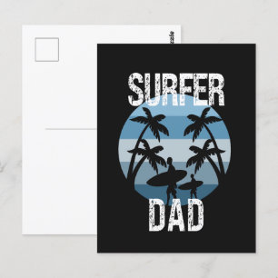 Carte Postale Surfer papa