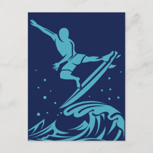 Carte postale Surfer Silhouette