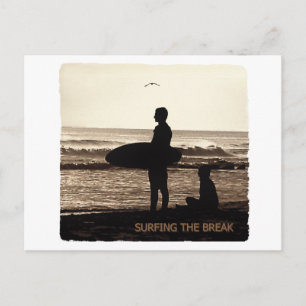 Carte Postale surfer sur la pause