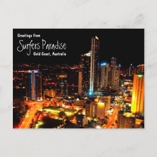 Carte Postale Surfers Paradise Gold Coast Australia City Lights