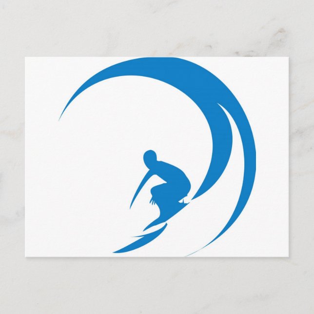 Carte Postale Surfeur (Devant)