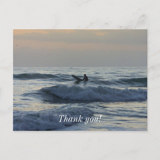 Carte Postale Surfeur en attente (Devant)
