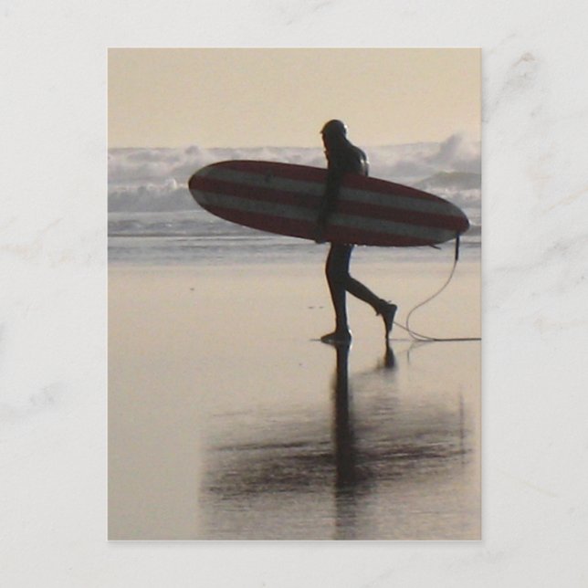 Carte Postale Surfeur sur Ocean Beach (Devant)