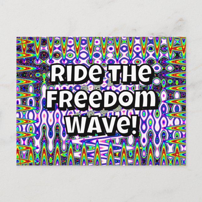 Carte Postale Surfez sur la vague de la liberté (Devant)