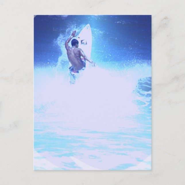 Carte postale Surfing Big Waves (Devant)