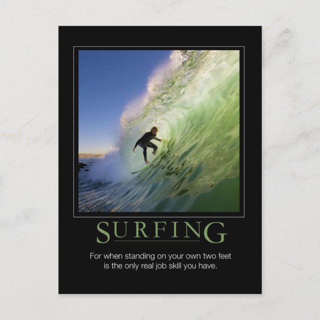 Carte Postale Surfing_Demotivational Poster (Devant)
